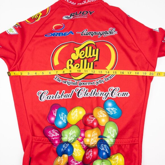 Jelly Belly Cycling Jersey Men's XL Red Full Zip Candy Pro Team Etxeondo - Picture 12 of 13